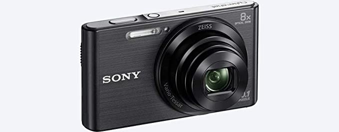 Sony Sony DSC-W830 digital camera (20.1 megapixels, 8x optical zoom, 6.8cm (2.7in) liquid crystal display, 25mm Carl Zeiss wide-angle lens) black