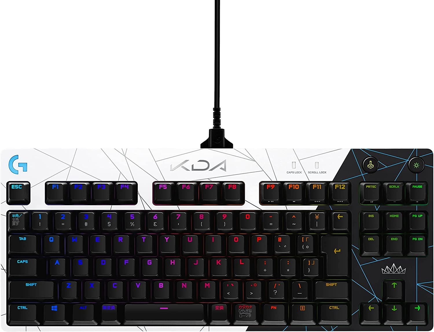 Logitech G PRO LOL K/DA Digital Keyless Gaming Keyboard Wired GX Tactile Mechanical Switches Japan Array LIGHTSYNC RGB LightSYNC LightSync League of Legends Official Gaming Gear Domestic Genuine 2 Yea