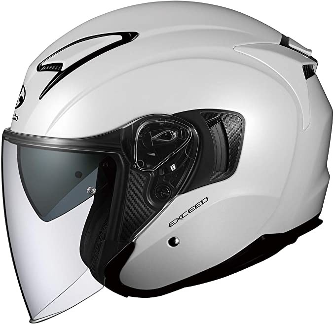 OGK KABUTO (オージーケーカブト) motorcycle helmet Jet EXCEED pearl white (size: L) 576844