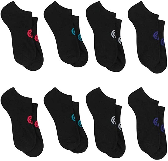 C9 Champion Women's Padded Invisible Socks, Black, 5-9